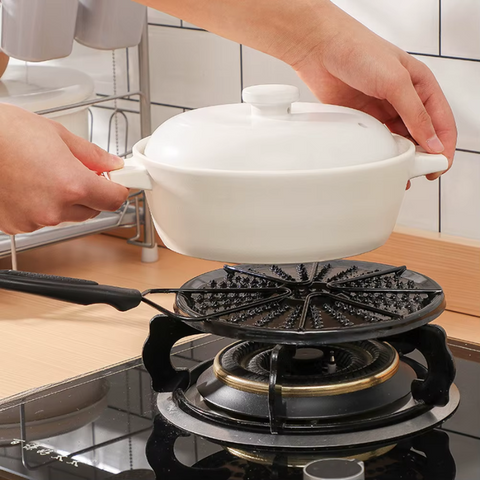 Diffuseur de Chaleur pour Cuisinière à Gaz – Plaque de Cuisson Noire