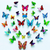 12 Pièces Autocollants Papillons 3D pour décoration