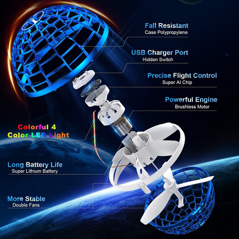 Fly Ball Avec LED Lumière - Boomerang Ball Jeu Interactif