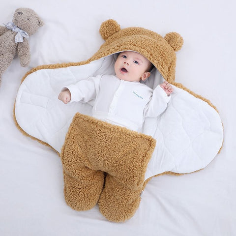 Couverture à Capuche en Coton Doux pour Bébés