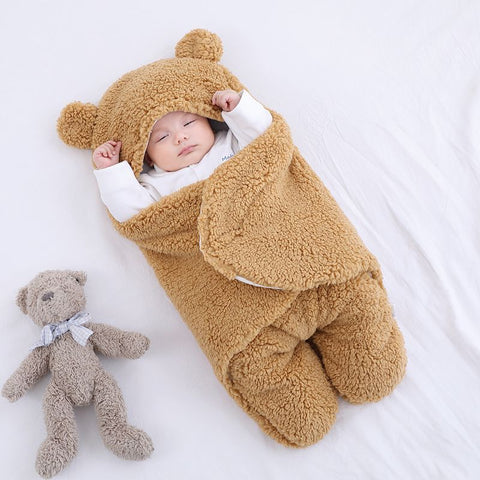 Couverture à Capuche en Coton Doux pour Bébés