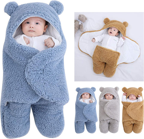 Couverture à Capuche en Coton Doux pour Bébés